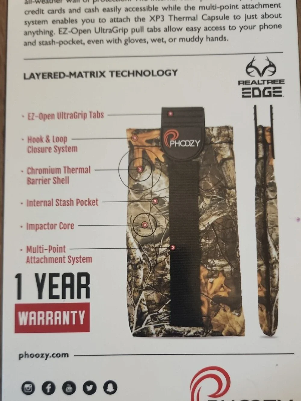 PHOOZY - Realtree Edge – The Ulimate Smartphone Protection